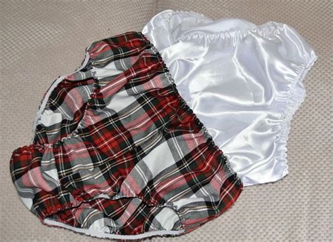Nh 74 Tartan And Satin Double Layered Soft Satin Panties Inside Panties