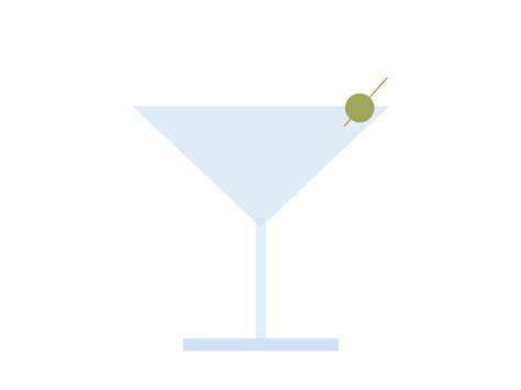 Cocktail With Olive Public Domain Vectors