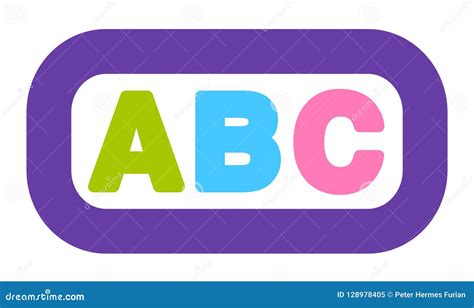 Abc Icon Logo Colorful Alphabet Pictogram Stock Vector Illustration