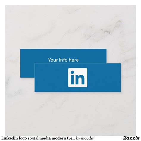 Linkedin Logo Social Media Modern Trendy Business Calling Card Zazzle