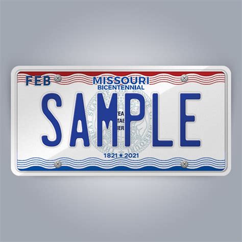 Printable Temporary License Plate Template Missouri