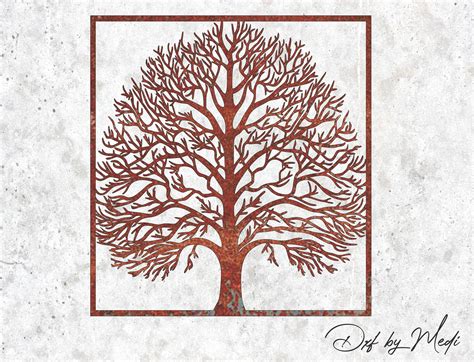 Tree Wall Art Decor Dxf Svg Files For Plasma Cnc Laser Waterjet Ready