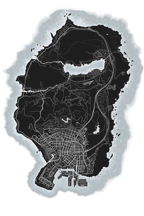 Download Gta5 Map Mapa De Los Santos De Gta 5 Full Size Png Image