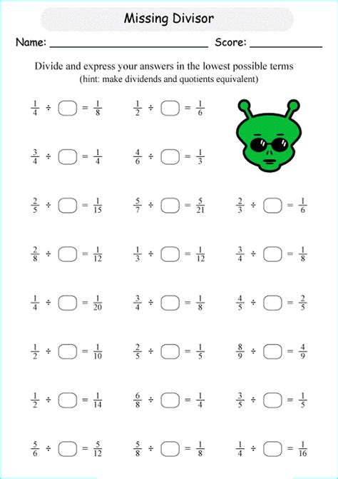 Grade 5 Multiplication Fraction Worksheet