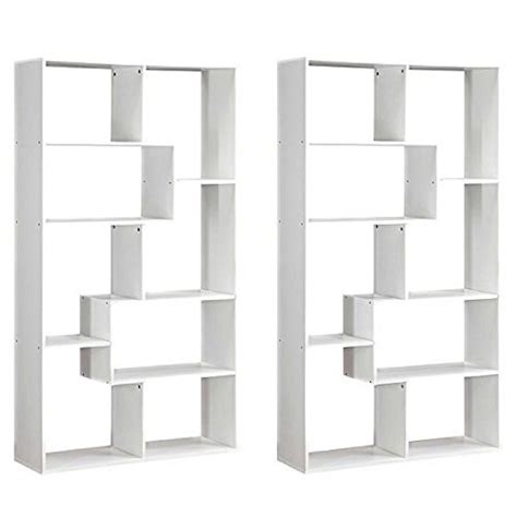 Mainstays Home 8 Shelf Bookcase White Set Of 2 Kitchen