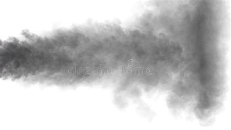 Abstract Smoke Explosion Ink Cloud Isolated On White Background Stock