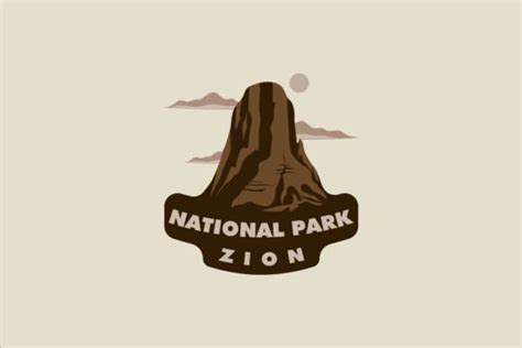 Zion National Park Logo Vintage Vector Graphic By Uzumakyfaradita