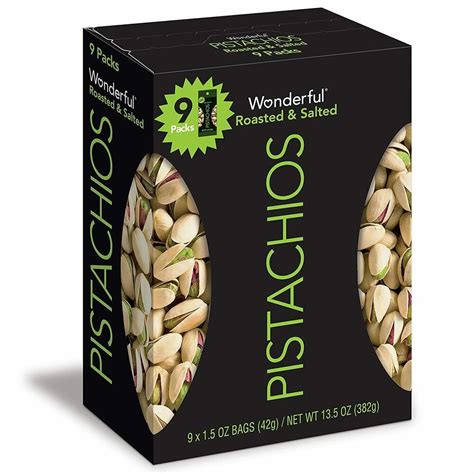 Wonderful Pistachios Roasted And Salted Ounce Bags Pack Of