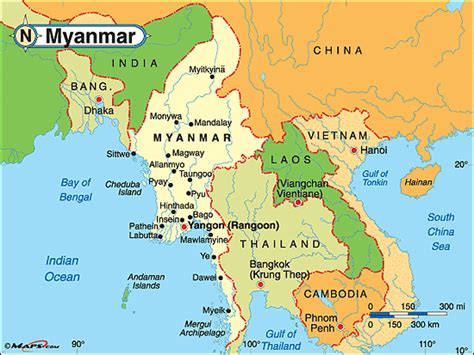 Myanmar Political Map By Maps From Maps Worlds Largest Map