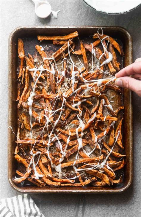 Pair these perfect air fried sweet potato fries with a creamy avocado dipping sauce. Sweet Potato Fries With Marshmallow Cream | Fall Dessert Recipes For Kids | POPSUGAR Family Photo 10