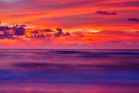 Seascape View Of A Tropical Beach During Sunset Stock Image Image Of