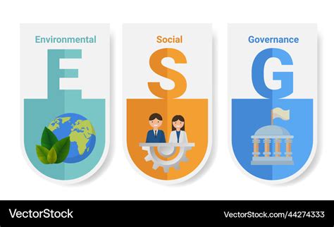 Esg Icon Environmental Social And Governance Vector Image