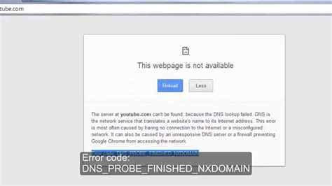 How To Fix DNS PROBE FINISHED NXDOMAIN Non Existent Domain Dns Lookup Failed Chrome YouTube