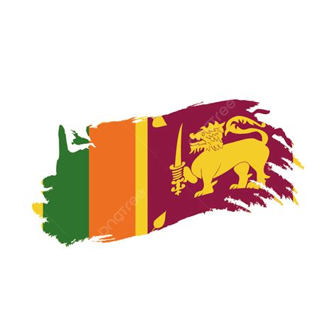 Sri Lanka Flag With Waving Brush Stroke Clipart Hd Images Sri Lanka