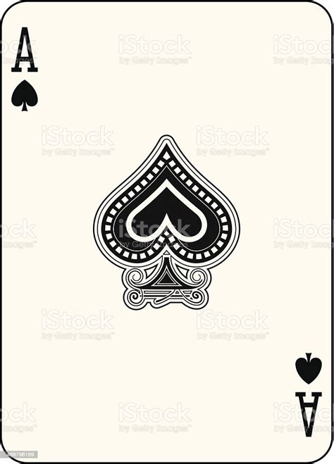 Ace Of Spade Playing Card In Full Screen Stock Illustration Download