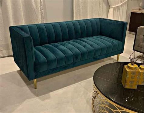 Sofa Design With Velvet Fabric By Shades Interio Kreatecube