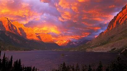 Glacier National Park Sunrise Lake Mary Saint