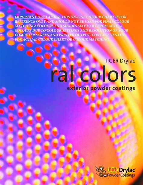 Pdf Tiger Drylac Ral Colors Ventex Colour Chart Website E U