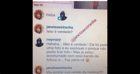 Foto Em Conversa Por Direct Message No Instagram Neymar Nega Envolvimento Com Blogueira