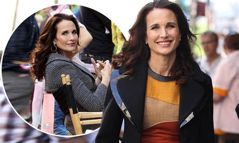 Andie Macdowell54 Flexes Perfect Pins On The Set Of Her New Tv Show Jane By Design Daily