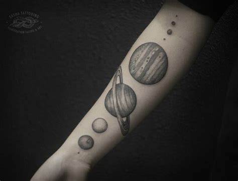 Black Gray Planets Forearm Tattoo Tattooimagesbiz