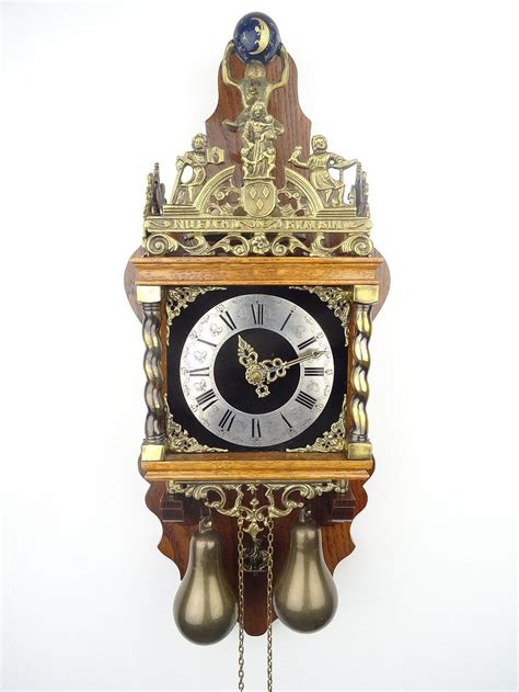 Zaanse Dutch Wall Clock Vintage Antique 8 Day Warmink Wuba Junghans