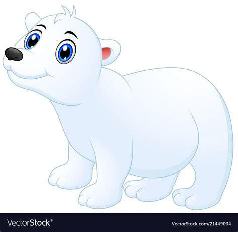 Cute Polar Bear Cartoon Royalty Free Vector Image Polar Bear Cartoon