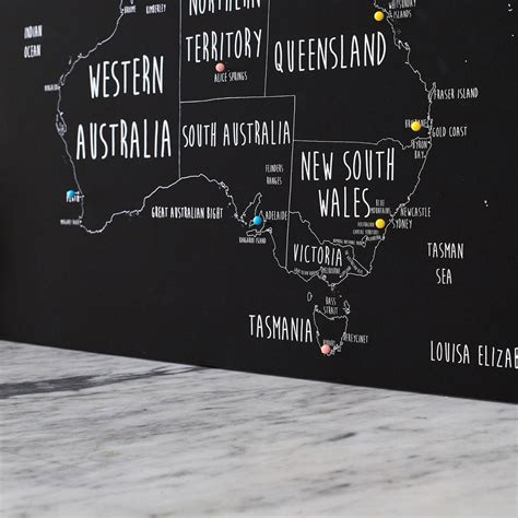 Personalised Australia Pin Board Map By Louisa Elizabeth
