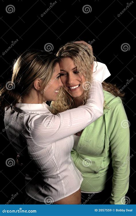 Happy Girlfriends Stock Image Image Of Lesbian Hugging 2057559