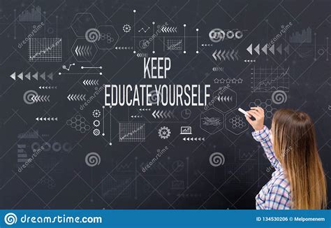 Keep Educate Yourself With Young Woman Stock Photo Image Of