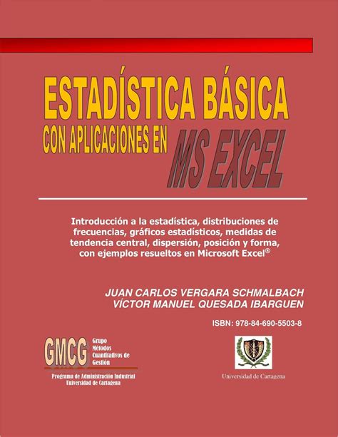 PDF Descargar Estadística Básica Con Aplicaciones En Excel Quesada