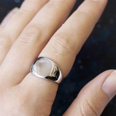 The alloying metals can be other than copper, like aluminum or zinc or. Simple Signet Sterling Silver Ring By Regal Rose ...