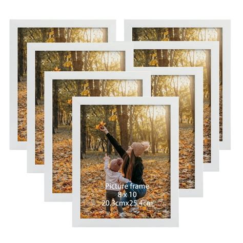 8x10 Picture Frames Set Of 7white Photo Frame For Wall And Tabletop