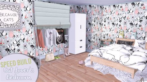Cat Lovers Bedroom Cc Links The Sims 4 Speed Build Youtube