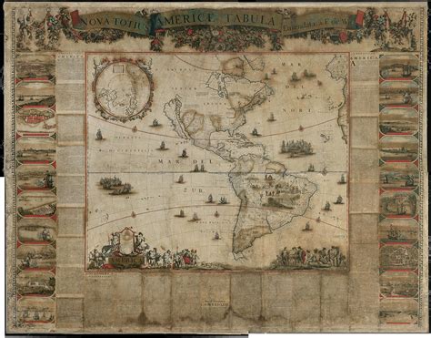New Map Of All America Corrected By F De Wit Amsterdam 1672 Painting By