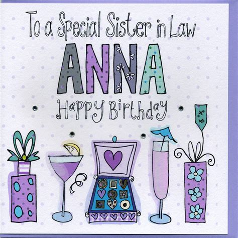 Personalised Sister In Law Birthday Card By Claire Sowden Design