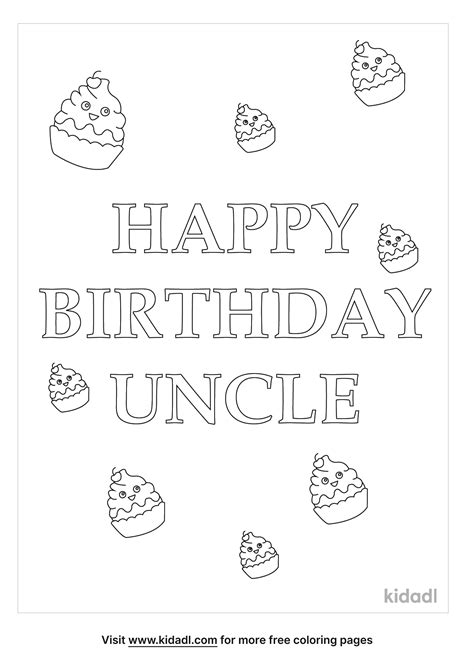 Happy Birthday Coloring Pages For Uncle