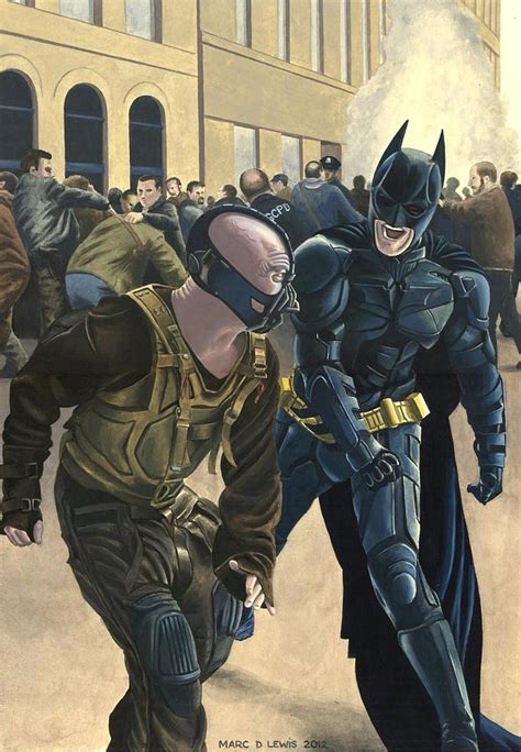 Batman Vs Bane Painting By Marc D Lewis Fine Art America