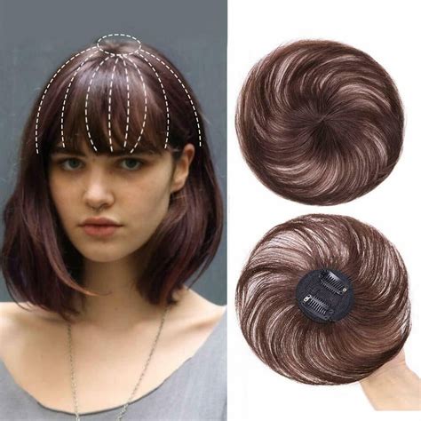 100 Human Hair Toupee Topper Piece Thin Clip In Top Hairpiece Wiglet For Women Ebay Thin