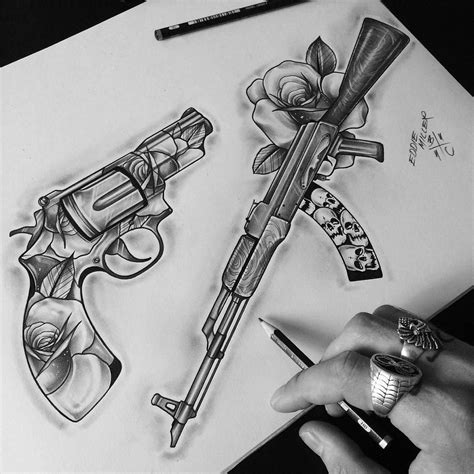 Gangster Gun Tattoo Designs Design Talk