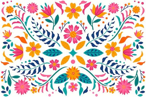Colorful Mexican Background Free Vector