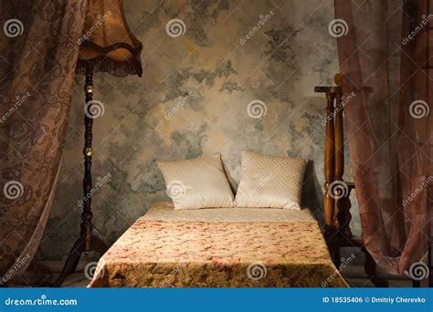 Bedroom In The Vintage Style Stock Photo Image Of Cushion Beauty
