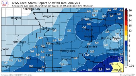 Roughly 1 To 3 Inches Of Snow Fell In The Kansas City Area The Kansas