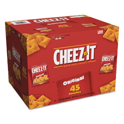 Taste the difference real cheese makes in our cheesy baked snack cracker varieties today. Keebler Cheez-it Crackers | Original, 1.5 oz Pack, 45 ...
