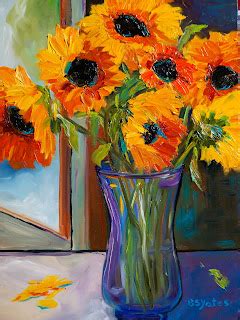 Bsyates Art A Sometimes Daily Painting Journal Sunflowers In Window