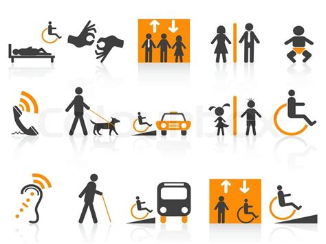 Accessibility Icons Set Stock Vector Colourbox