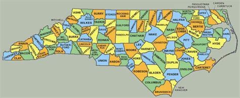 State Of North Carolina County Map World Map