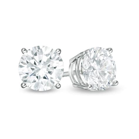 2 Ct Tw Certified Lab Created Diamond Solitaire Stud Earrings In 14k