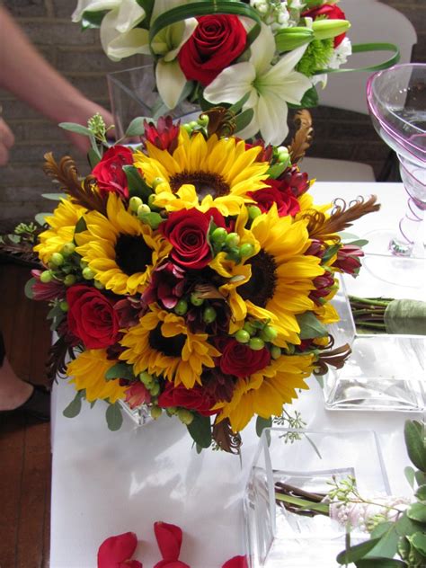 Memorable Wedding Sunflower Bridal Bouquet