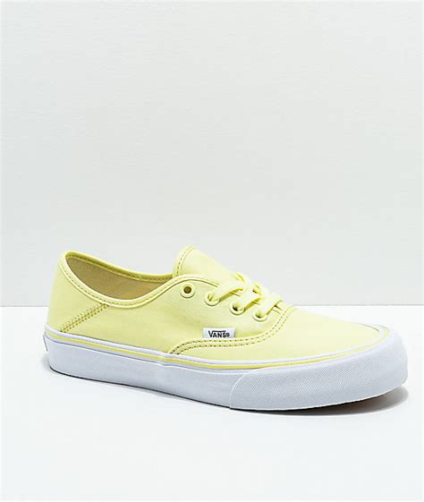 Vans Authentic Sf Tender Yellow Skate Shoes Zumiez